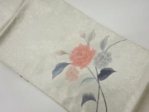 リサイクル　花模様刺繍名古屋帯